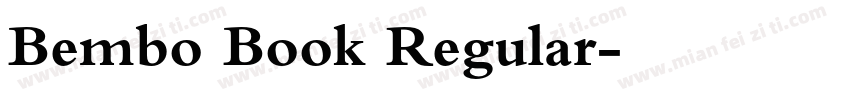 Bembo Book Regular字体转换
